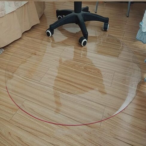 Transparent Floor Protector Round, 1.5mm Large HD Clear Plastic Carpet for Hardwood Floor/Carpet, 20/32/45/53/72 inch in Saudi Arabia