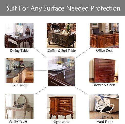 Heavy Duty Floor Runner/Protector for Hardwood Floors – Clear Vinyl Plastic Rug Cover, Kids/Pet Transparent Mat 32-152 inch(60cmX160cm/24 X64) in Saudi Arabia