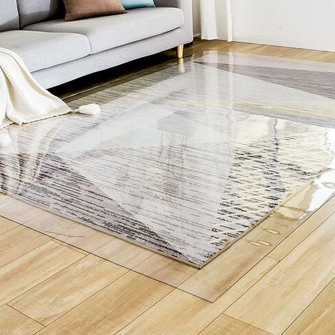 Heavy Duty Floor Runner/Protector for Hardwood Floors – Clear Vinyl Plastic Rug Cover, Kids/Pet Transparent Mat 32-152 inch(60cmX160cm/24 X64) in Saudi Arabia
