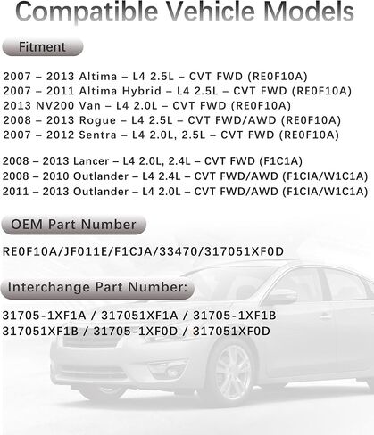 RE0F10A JF011E CVT صمام الجسم 1 الاستشعار ث السائر المحرك متوافق مع نيسان ألتيما مورانو روج سينترا جيب ميتسوبيشي أوتلاندر 2007-up in Kuwait