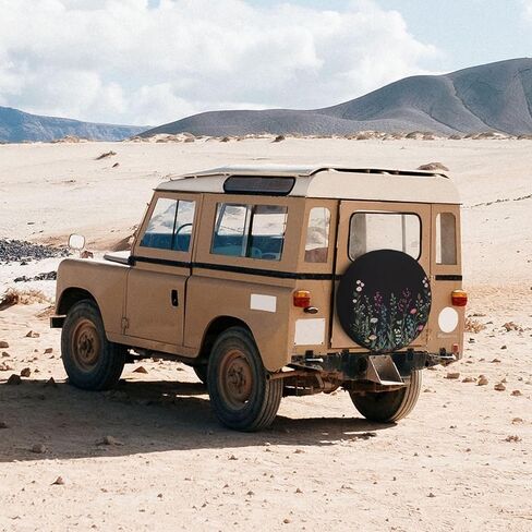 واقيات العجلة الاحتياطية لغطاء الإطارات الاحتياطية لنباتات Wildflower لشاحنة RV Camper Travel Trail Truck SUV مقاس 17 بوصة in Kuwait