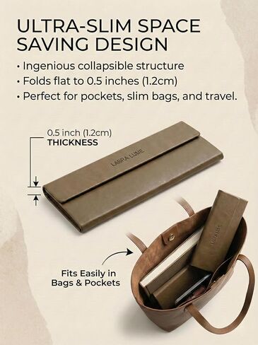 Slim Foldable Case - Premium Vegan Leather Triangle Holder for Reading Glasses & Optical Frames in Saudi Arabia