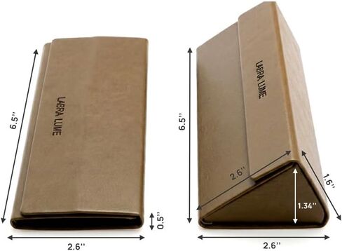 Slim Foldable Case - Premium Vegan Leather Triangle Holder for Reading Glasses & Optical Frames in Saudi Arabia