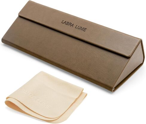 Slim Foldable Case - Premium Vegan Leather Triangle Holder for Reading Glasses & Optical Frames in Saudi Arabia