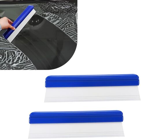 2PCS 12.2 Inch Car Drying Squeegee Water Blade, Silicone T Bar Car Squeegee for Window Cleaning, Upgrade 3-Layer Sink Squeegees Water Blades for Auto Home Use (Blue) in Saudi Arabia