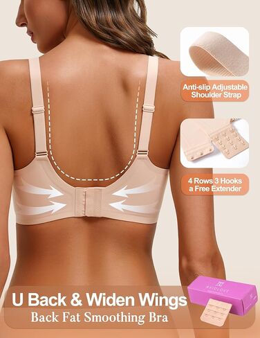Avidlove Jelly Bras for Women No Underwire Seamless Push Up Bralettes Deep V Comfort Bra Full Coverage T Shirt Everyday Bras in Saudi Arabia