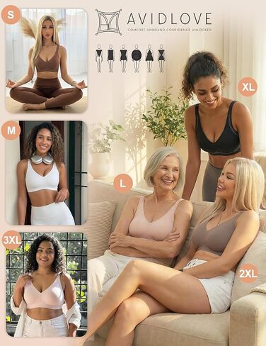Avidlove Jelly Bras for Women No Underwire Seamless Push Up Bralettes Deep V Comfort Bra Full Coverage T Shirt Everyday Bras in Saudi Arabia