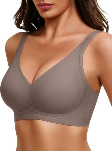 Avidlove Jelly Bras for Women No Underwire Seamless Push Up Bralettes Deep V Comfort Bra Full Coverage T Shirt Everyday Bras in Saudi Arabia