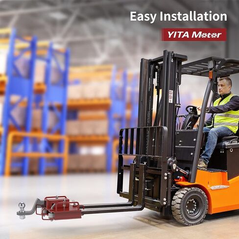 YITAMOTOR 2'' Forklift Trailer Hitch Receiver for Dual Pallet Forks, 6500lbs Towing Capacity Forklift Tow Hitch Attachment Adapter for 2'' Class III & IV Inserts in Saudi Arabia