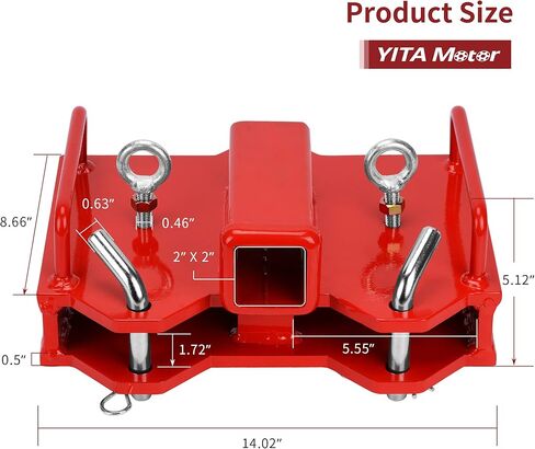 YITAMOTOR 2'' Forklift Trailer Hitch Receiver for Dual Pallet Forks, 6500lbs Towing Capacity Forklift Tow Hitch Attachment Adapter for 2'' Class III & IV Inserts in Saudi Arabia
