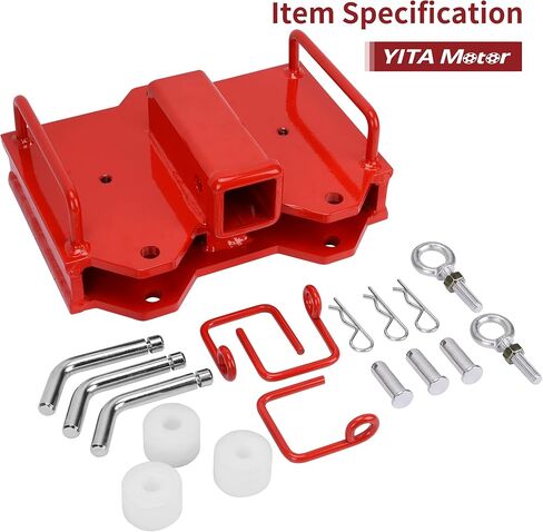 YITAMOTOR 2'' Forklift Trailer Hitch Receiver for Dual Pallet Forks, 6500lbs Towing Capacity Forklift Tow Hitch Attachment Adapter for 2'' Class III & IV Inserts in Saudi Arabia