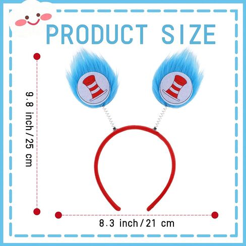 2 Pieces Blue Feathers Headband Red Bow Hat Costume Headband Party Costume Accessories for Adults Cosplay Party in Saudi Arabia