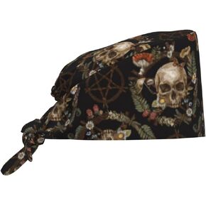 Working Cap Scrub Cap with Sweatband Adjustable Unisex Women Tie Back Hat Nurse Surgical Caps in Kuwait