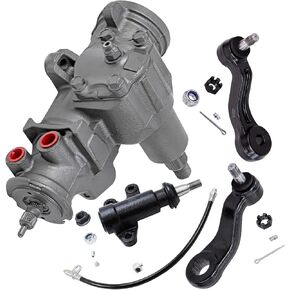 Detroit Axle - Gear Box Kit for Chevrolet Tahoe Blazer GMC Yukon Cadillac Escalade, K1500 K2500 C1500 C2500 Suburban, Power Steering Gear Box, Front Pitman Idler Arm, Idler Arm Bracket Replacement in Saudi Arabia