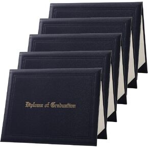 5 عبوات من حاملي شهادات التخرج مقاس 8.5 بوصة × 11 بوصة أغطية دبلوم مطبوعة من جلد البولي يوريثان للبالغين (أحمر، 8.5 بوصة × 11 بوصة) in Kuwait