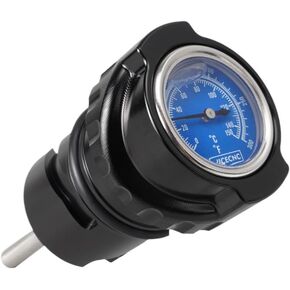 Oil Dipstick Temperature Gauge Compatible With Sportster 883 1200 Custom XL883C XL1200C 2004 2019 Iron 883 XL883N Iron 1200 XL1200NS(black) in Saudi Arabia