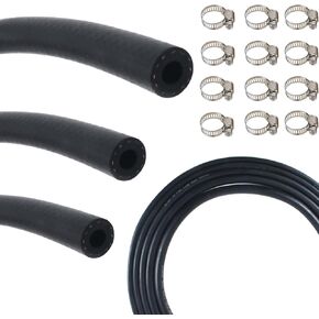 Fuel Line Hose Kit 3.3FT 5PCS With 30Pcs Clamps,3/8" 5/16" 1/4" 1/2" 3/16" ID High Performance 300PSI NBR Rubber for Automotive, Small Engines, ATV, Push Lock Reinforced in Saudi Arabia
