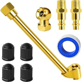 مجموعة ظرف هواء متصل ثنائي الاتجاه، ظرف هواء للإطارات، ملحقات ضاغط الهواء، ظرف منفاخ الإطارات، خيط أنثى 1/4 بوصة، اقتران مزدوج الأطراف NPT، لنفخ الإطارات in Kuwait