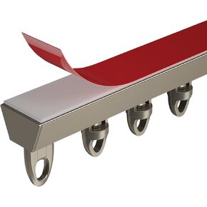 V-ain Track System - Ceiling Mount Aluminum Alloy, No Hole Punch Installation, Silent Rollers for Straight & Bay Windows, Adjustable Curtain Rail (White) in Kuwait