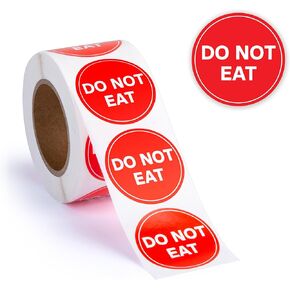 500pcs Do Not Eat Warning Labels, 1.5" Diameter Safety Warning Stickers in Kuwait