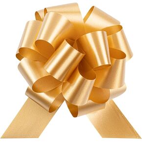 Gift Tek 5.5 بوصة أقواس سحب الشريط، 10 أقواس سحب من الساتان - 20 حلقة، فورية، أقواس زهور بلاستيكية زرقاء فاتحة للهدايا، أقواس كبيرة وفورية، لسلال هدايا الزفاف، والأغطية - أدوات المطاعم in Kuwait