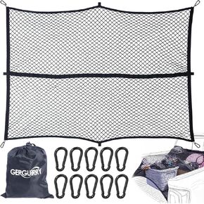 شبكة شحن لسرير شاحنة الالتقاط، شبكة تخزين شديدة التحمل مع 10 حلقات تسلق مقاومة للصدأ، مرنة للغاية وقابلة للتمدد من 4 × 6 إلى 8 × 12 بوصة، مثالية للشاحنات وسيارات الدفع الرباعي وATV وUTV والقوارب، منظم شبكي in Kuwait