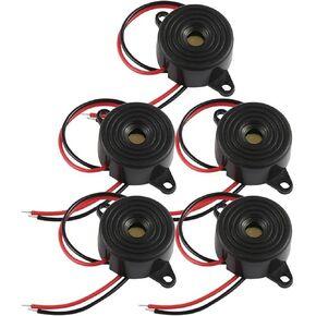 5pcs Piezo Buzzer Electronic Sounder High Decibel 2-Wire Leads Electric Buzzer Active Piezoelectric Buzzer in Kuwait