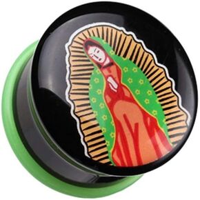 Our Lady of Guadalupe Single Flared Ear Gauge Plug in Saudi Arabia