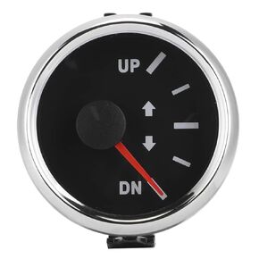 UP DN Boat Trim Gauge 0-190ohm Signal Indicator Super Trim Meters for Modified Vehicles, Agricultural Machinery (White Dial Silver Cover) in Saudi Arabia