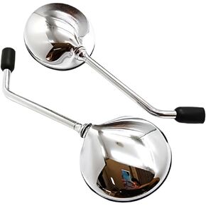 Rearview Mirror 10mm Convex Compatible With Motorcycle Scooter E Bike Electromobile(black) in Kuwait