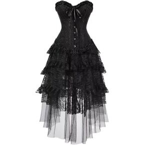 مشد بوستير نسائي للتخسيس على الطراز القوطي مع تنورة من التول in Kuwait