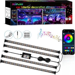 Car Led Strip Lights, RGB Truck Interior Lights with App Control, Under Dash Footwell Automotive Led Light Strip, Car Ambient Lighting (1set) in Kuwait