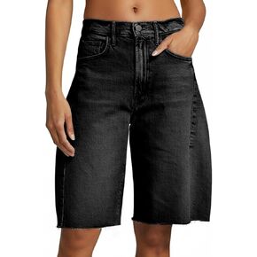 Cicy Bell Womens Summer High Waisted Jeans Shorts Casual Wide Leg Bermuda Jorts Baggy Denim Shorts with Pockets in Saudi Arabia