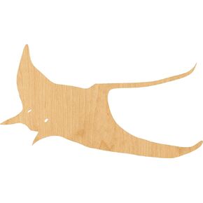 Manta Ray 2 Laser Cut Out Wood Shape Craft Supply - 2" in Saudi Arabia