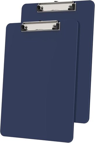 Plastic Clipboards 2 Pack, A4 Black Clip Board 8.5x11 for Classroom, Students, Kid, Woman, Size 9" x 12.5" with Low Profile Clip, Office & School Supply in Kuwait