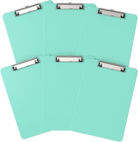 Plastic Clipboards 2 Pack, A4 Black Clip Board 8.5x11 for Classroom, Students, Kid, Woman, Size 9" x 12.5" with Low Profile Clip, Office & School Supply in Kuwait