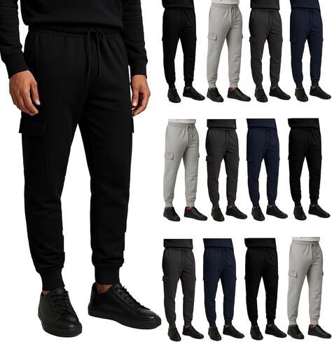 BILLIONHATS بنطال رياضي Cargo Jogger للرجال، بألوان وأحجام متنوعة من S M L XL 2XL، رائع للتبرعات للملاجئ المتشردة in Saudi Arabia