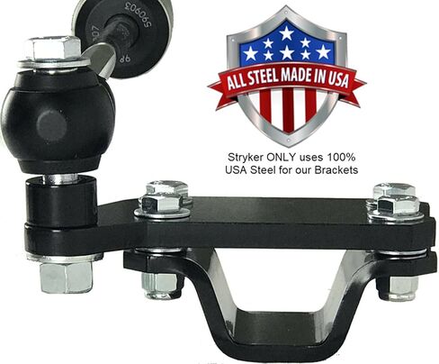 Dual Steering Stabilizer Kit made in the USA with USA Steel and CUSTOM ORDERED Bilstein Cylinders compatible w/ 2017-2022 Ford F250/F350 Super Duty 4WD Mfg by Stryker Off Road Design in Saudi Arabia
