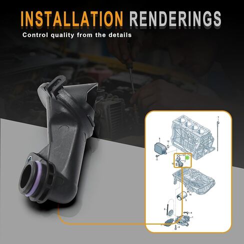 04E115251P Engine Oil Pump Inlet Pipe/Pickup Pipe EA211 1.4T Compatible with Audi A3 Q2 Q3 VW Golf Jetta Passat Tiguan CC Scirocco Beetle Arteon 04E115251E 04E115251G in Kuwait