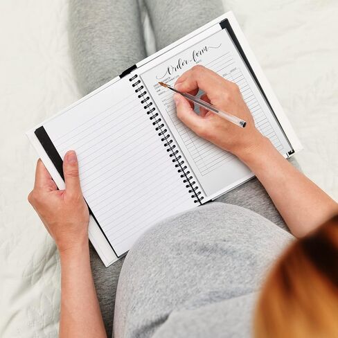4 Packs 2 Part Order Forms for Small Business Blank Carbonless Pocket Order Form Pad Copy Boutique Supplies Work Orders Forms Handheld Invoice Pad, 8.3 x 5.7 Inches, 50 Sets Each Pack(Elegant Style) in Saudi Arabia