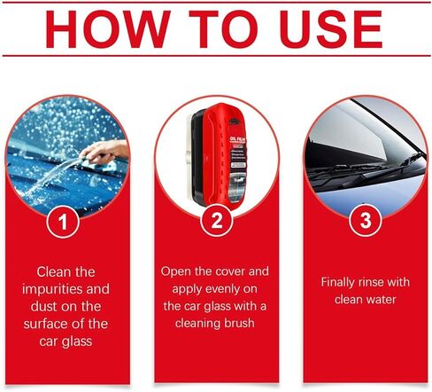 قطعتان من فرشاة تنظيف غشاء زيت السيارات، منظف الزجاج الأمامي لنوافذ وزجاج السيارة، مزيل غشاء زيت الزجاج للسيارة، منظف الزجاج ذو الرؤية الواضحة، طلاء مضاد للمطر والضباب، يحسن الوضوح in Kuwait