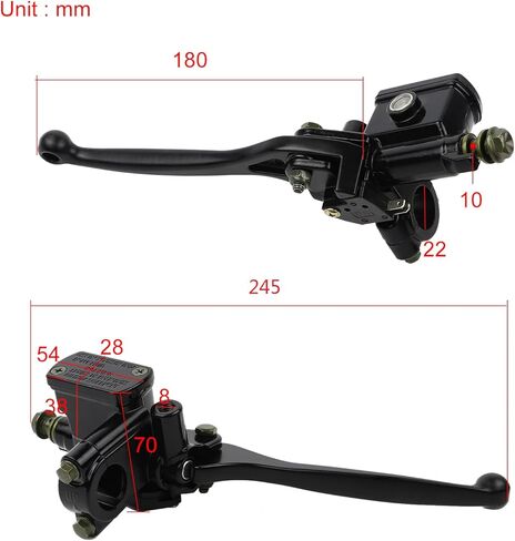 FLYPIG 7/8 "أسطوانة الفرامل الرئيسية لـ GY6 50cc 125cc 150cc سكوتر سوزوكي كاواساكي الدراجة ATV Quadn الدراجة الترابية دراجة نارية للأطفال in Saudi Arabia