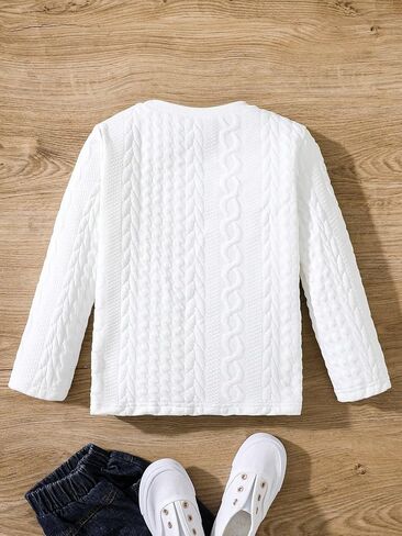 Boys Sweatshirt Cute Bear Cartoon Pattern Tops Spring Fall Long Sleeve Pullover Clothes for Kids 4-7Y in Saudi Arabia
