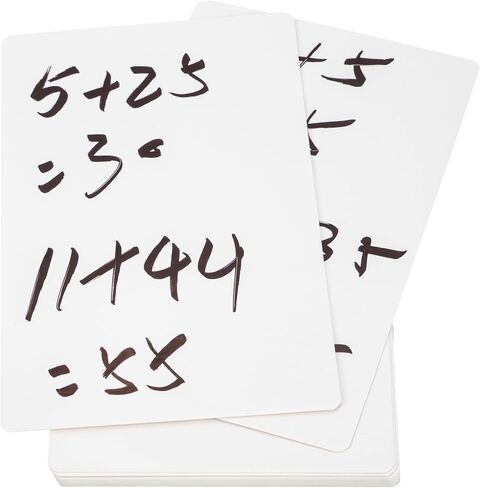 Mr. Pen- بطاقات فهرسة للمسح الجاف، 5 × 8 بوصة، 20 قطعة، بيضاء، كبيرة، مغلفة، بطاقات السبورة البيضاء للمدرسة، العمل، الأعمال المنزلية، البطاقات التعليمية القابلة للمسح in Kuwait