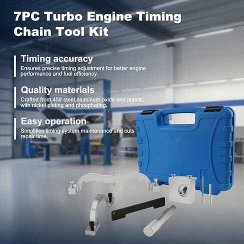 مجموعة أدوات سلسلة توقيت المحرك، مجموعة قفل محاذاة عمود الحدبات من الدرجة الممتازة، عالمية دقيقة لمحركات Vau/x/ha/ll، O/pe/l، Che/v/y Cr/u/ze، Che/v/Role/t، 2009-2020 1.0/1.2/1.4L in Kuwait