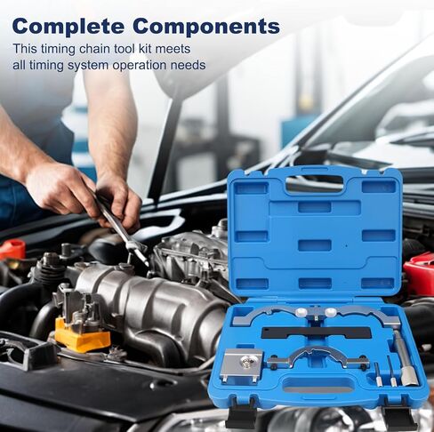 مجموعة أدوات سلسلة توقيت المحرك، مجموعة قفل محاذاة عمود الحدبات من الدرجة الممتازة، عالمية دقيقة لمحركات Vau/x/ha/ll، O/pe/l، Che/v/y Cr/u/ze، Che/v/Role/t، 2009-2020 1.0/1.2/1.4L in Kuwait