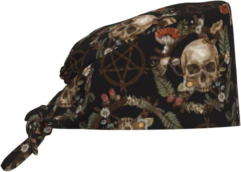 قبعة العمل قبعة فرك مع العصابة قابل للتعديل للجنسين النساء التعادل الخلفي قبعة ممرضة قبعات جراحية in Kuwait