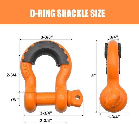Heavy Duty Offroad Recovery Gear Kit 4x4, Winch Accessories with Tree Saver Strap, d-Ring Shackles & Snatch Block Pulley for ATV/UTV/SUV/Truck in Saudi Arabia