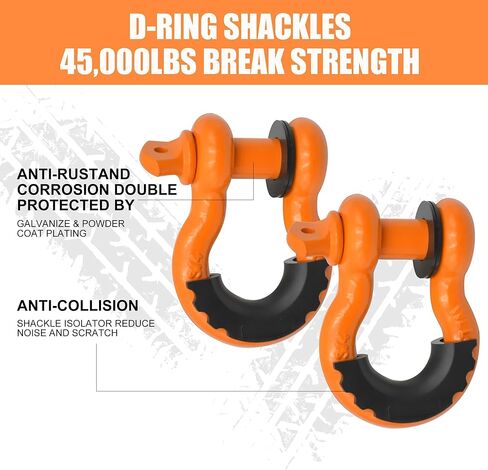Heavy Duty Offroad Recovery Gear Kit 4x4, Winch Accessories with Tree Saver Strap, d-Ring Shackles & Snatch Block Pulley for ATV/UTV/SUV/Truck in Saudi Arabia