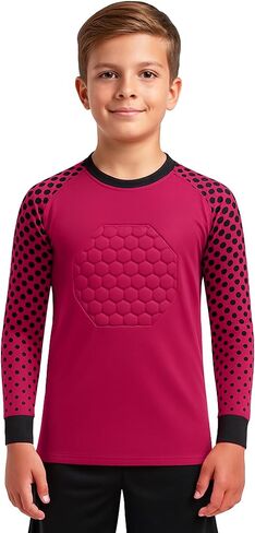 INTENZ Kids Padded Goalie Shirt, Youth Goalkeeper Jersey, Long Sleeve Soccer Football Training Uniform in Saudi Arabia